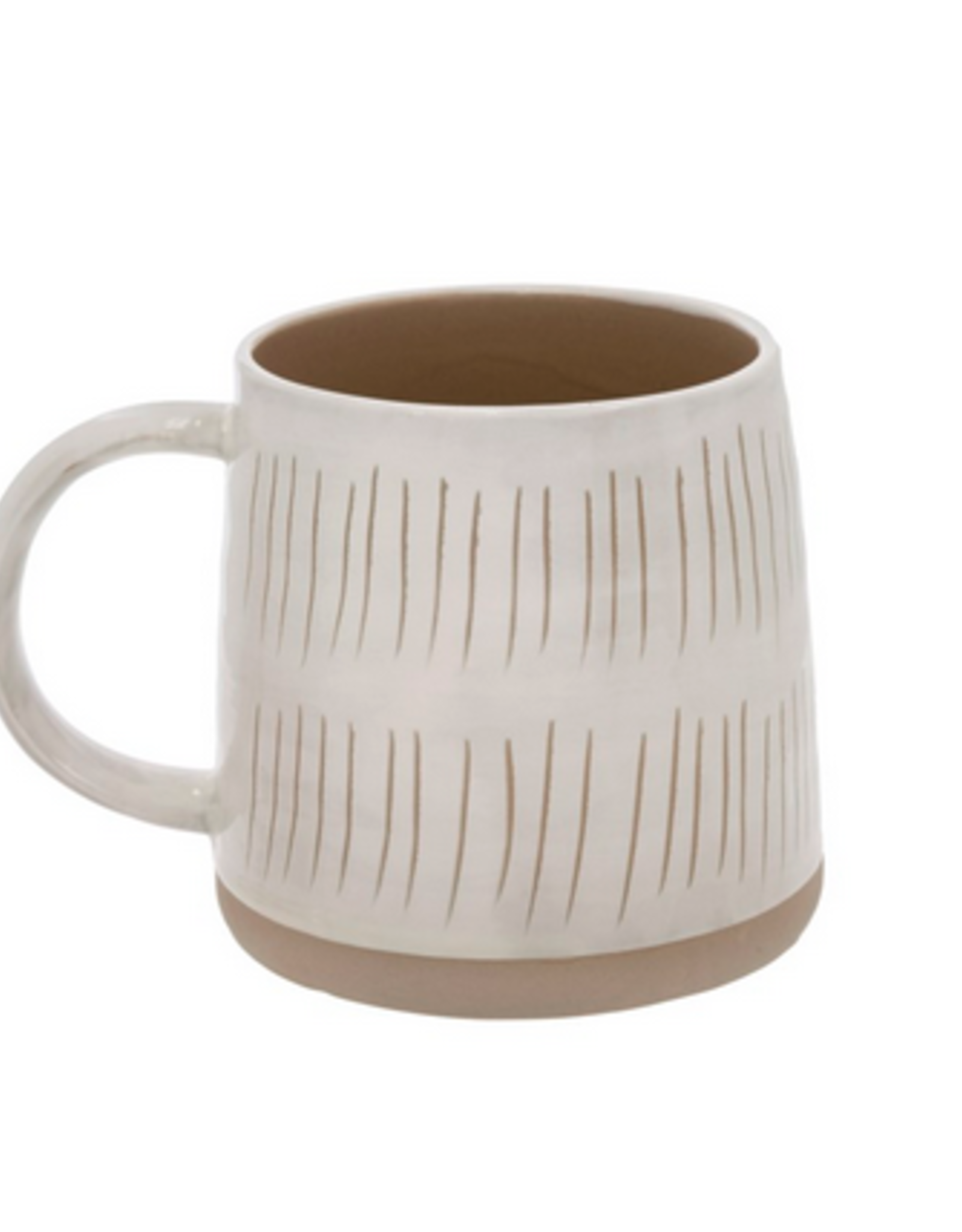 Sandstone Mug - Short Lines H4"