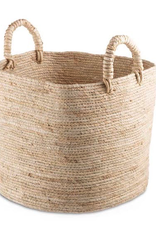 Large Natural Maiz Basket with Handles 13.4”