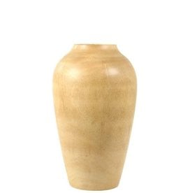 Mango Wood Classic Vase H10"