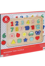 Numbers, Shapes, and Colors Wooden Tray Puzzle