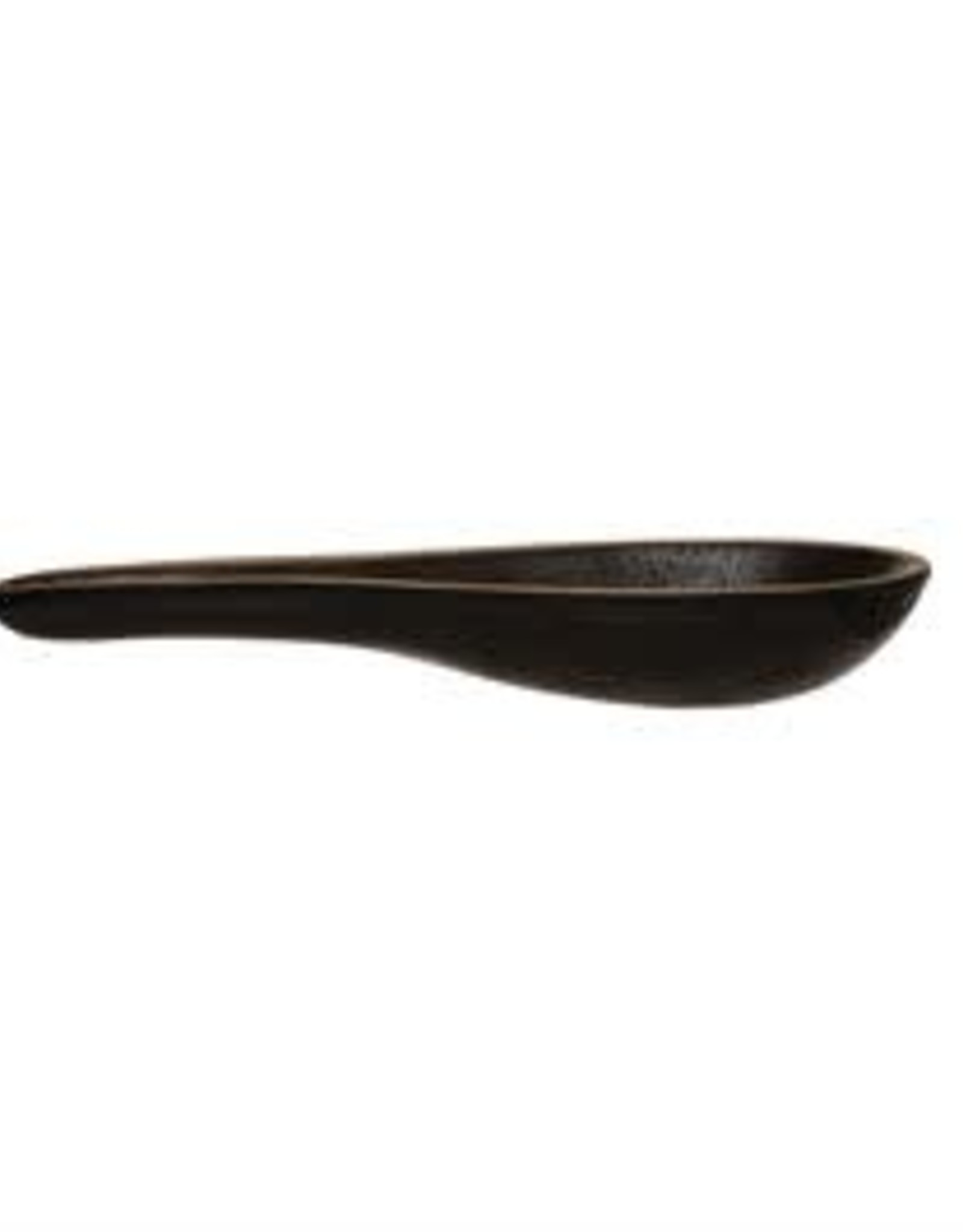 Black Stoneware Spoon Rest