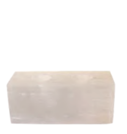 Selenite 2 Votive Holder L7.85" W3.15" H3.5"