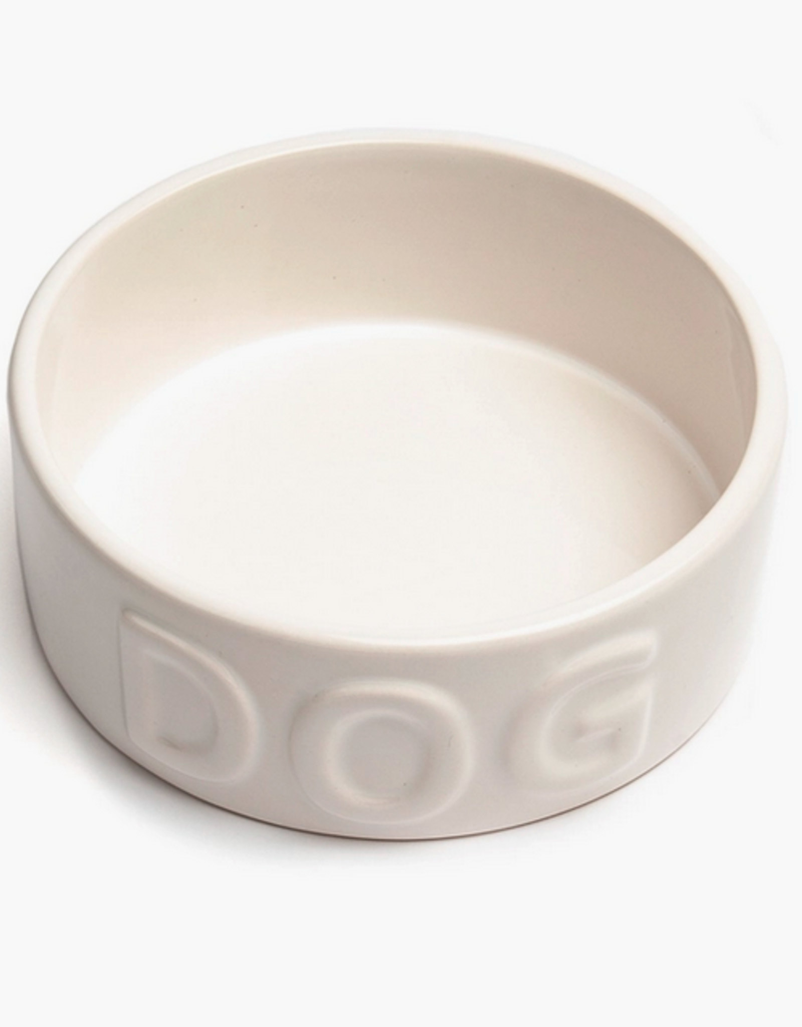 Large White Classic Dog Bowl D8.5" H3.25"