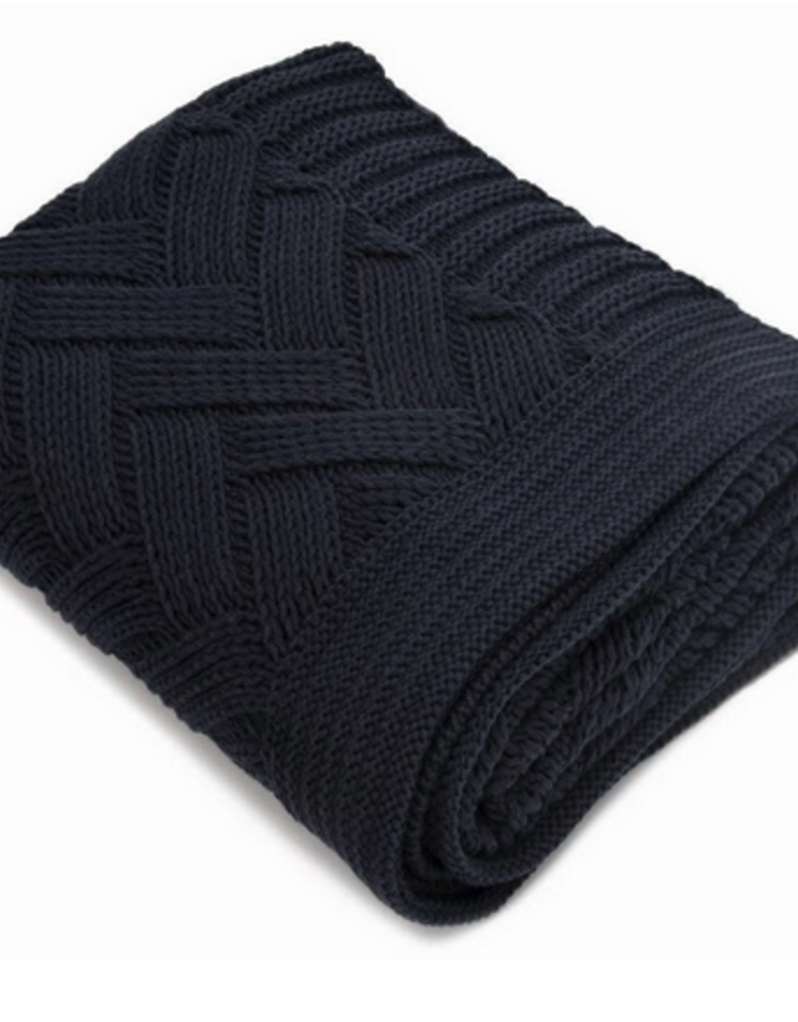 Navy Racquel Cotton Throw L50" W60"