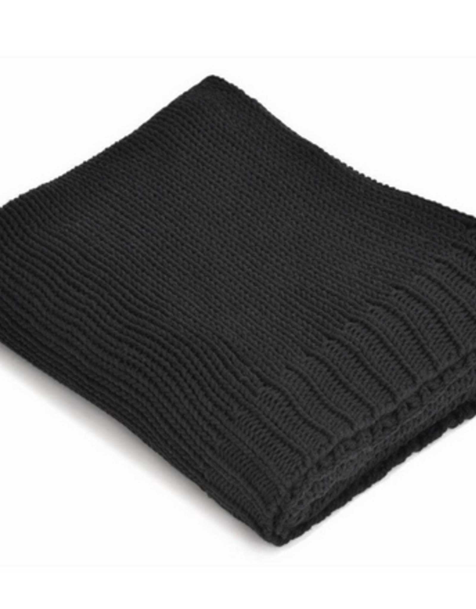 Black Sierra Cotton Throw L50" W60"