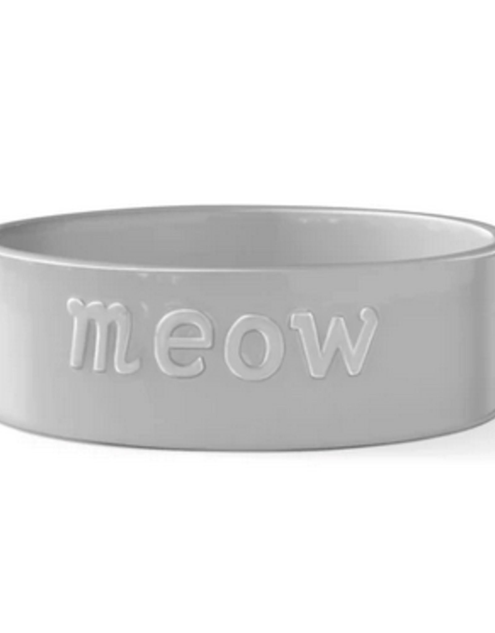 Grey Meow Small Sculpted Pet Bowl D5" H1.75"