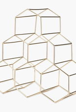 Gold Geo Wine Rack