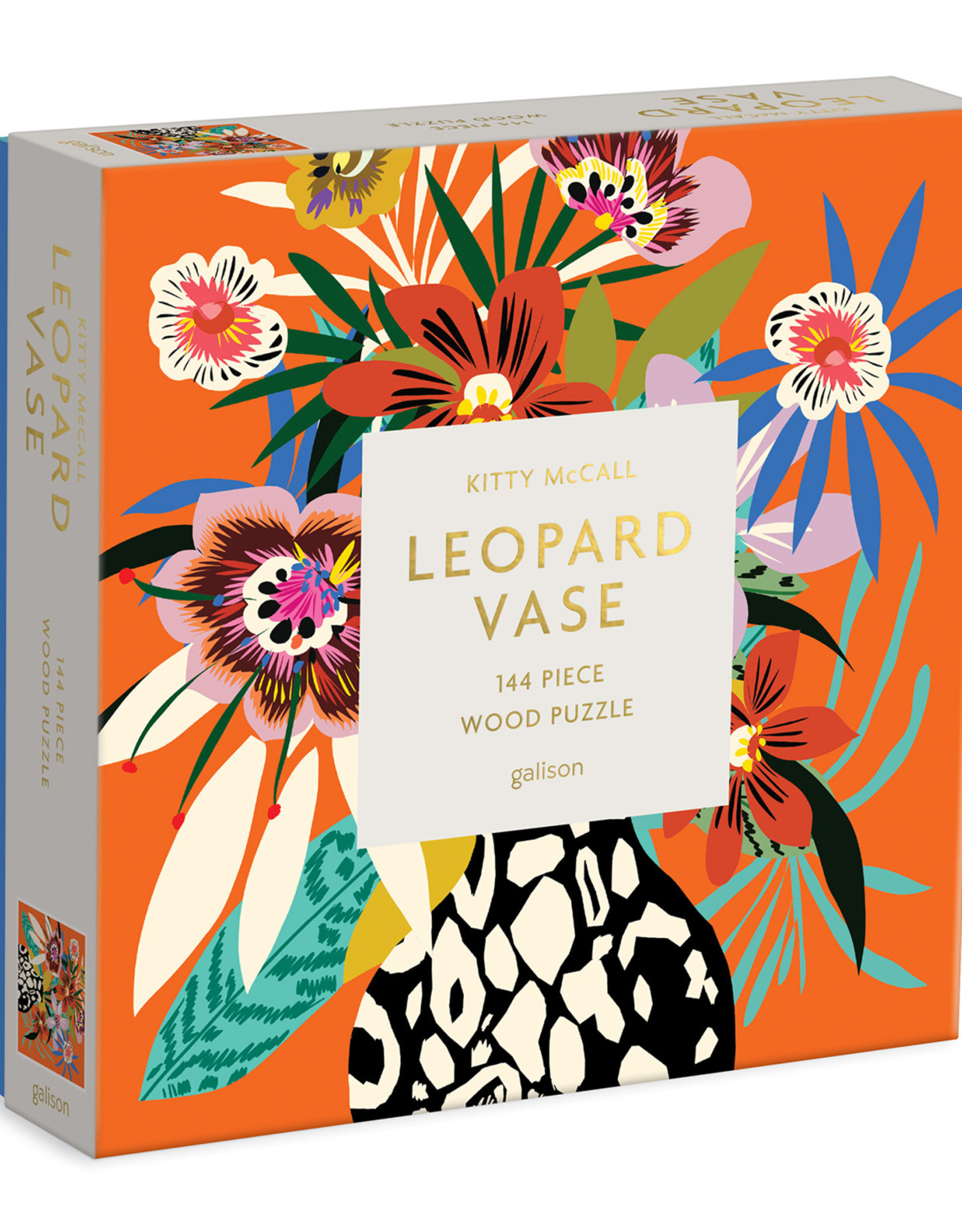 Leopard Vase Wood Puzzle - 144 piece