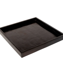 Large Black Stone Tray L12" H1"