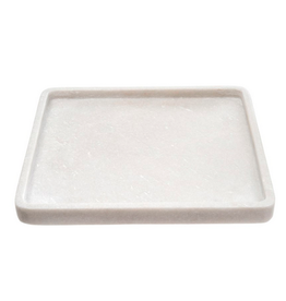 Large Square Marble Vanity Tray L12" H1"