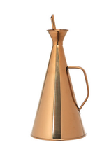 Gold Finish Stainless Steel Oil Cruet H10.5"