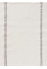 Piano Linen Teatowel with Taupe Stripe
