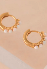 Demi Fine 12mm Opal Hoop Earrings