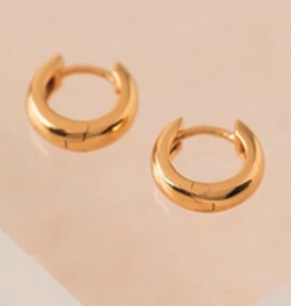 Gold Demi Fine Huggie Hoop Earrings 11mm