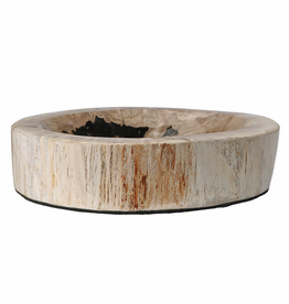 Medium Petrified Wood Bowl D8.5" H4"