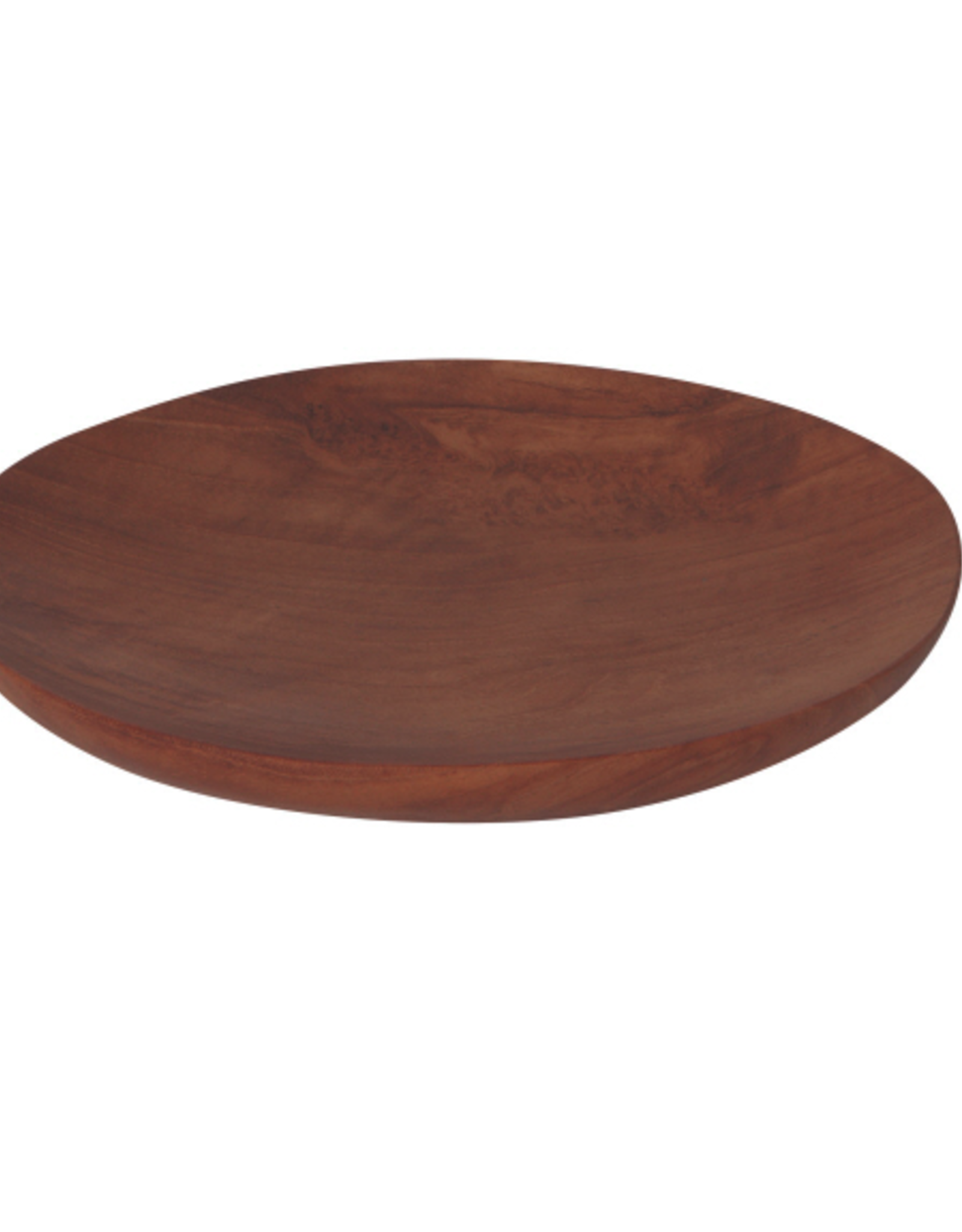 Large Round Teak Wood Plate D5.5" H.5"