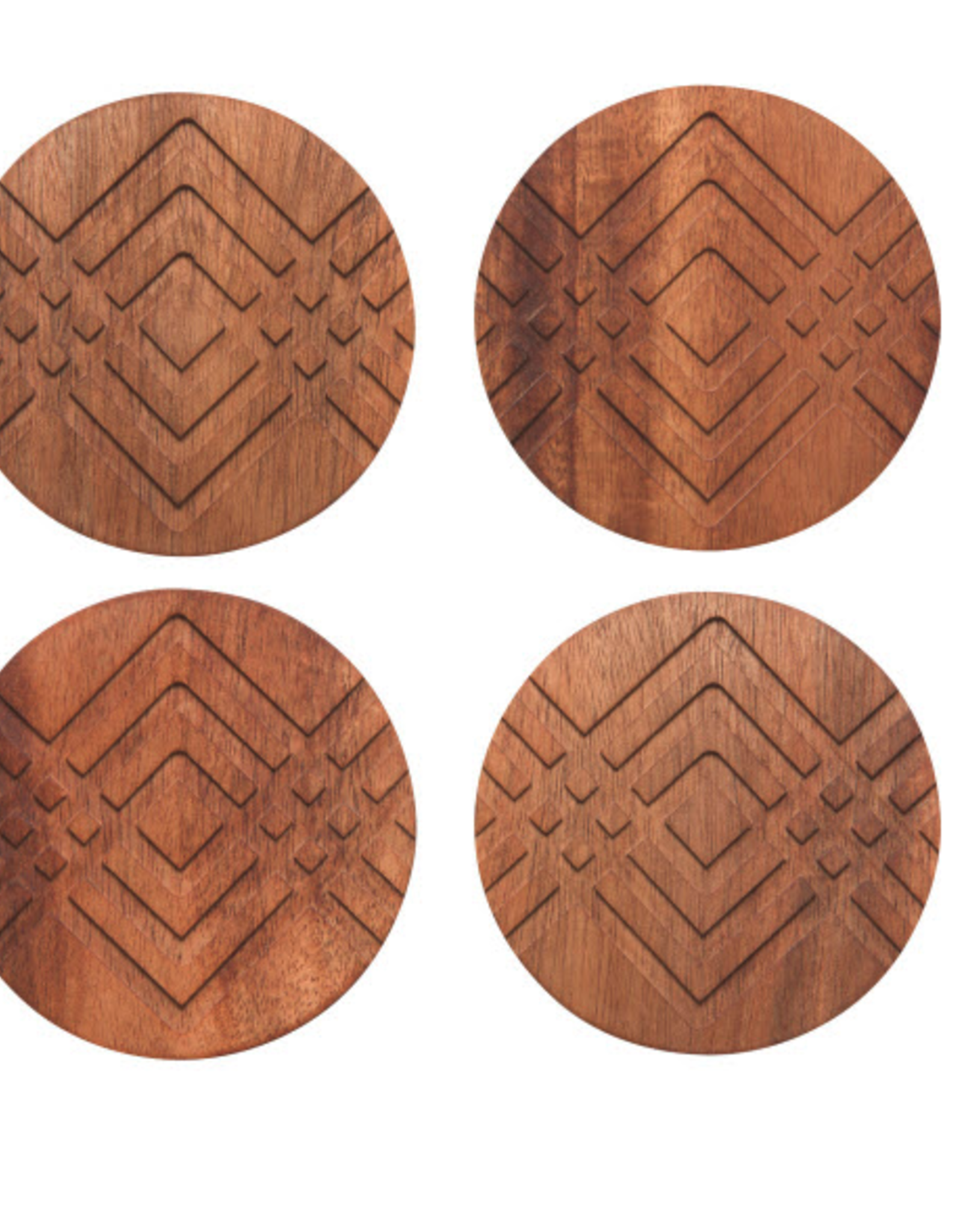 Facet Geo Coasters D4" - Set of 4