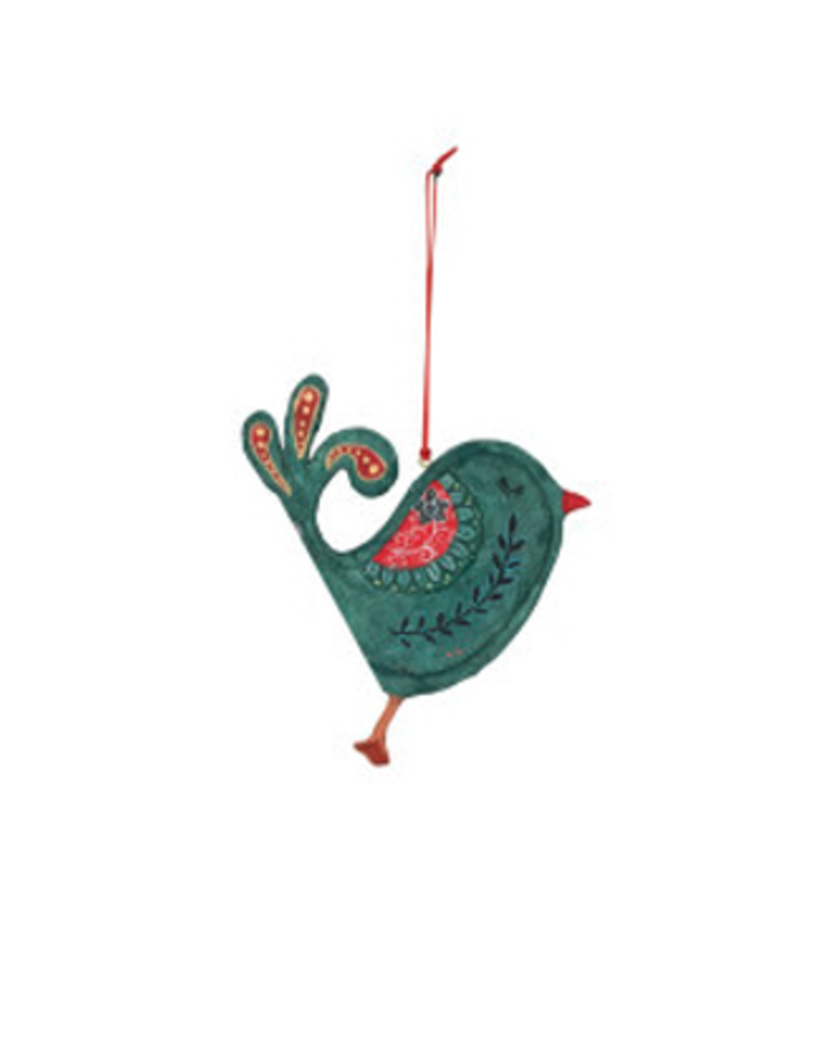Paper Mache Bird Ornament H5" Centro Garden