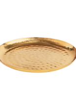 Small Gold Hammered Tobin Tray D9.5"