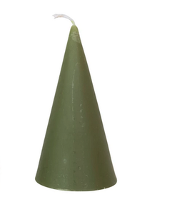 Small Cedar Green Unscented Tree Shaped Candle H5" 15 Hours