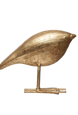 Small Gold Finish Metal Bird H4"