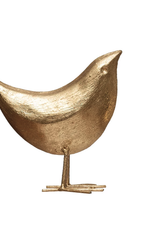 Large Gold Finish Metal Bird H6.25"