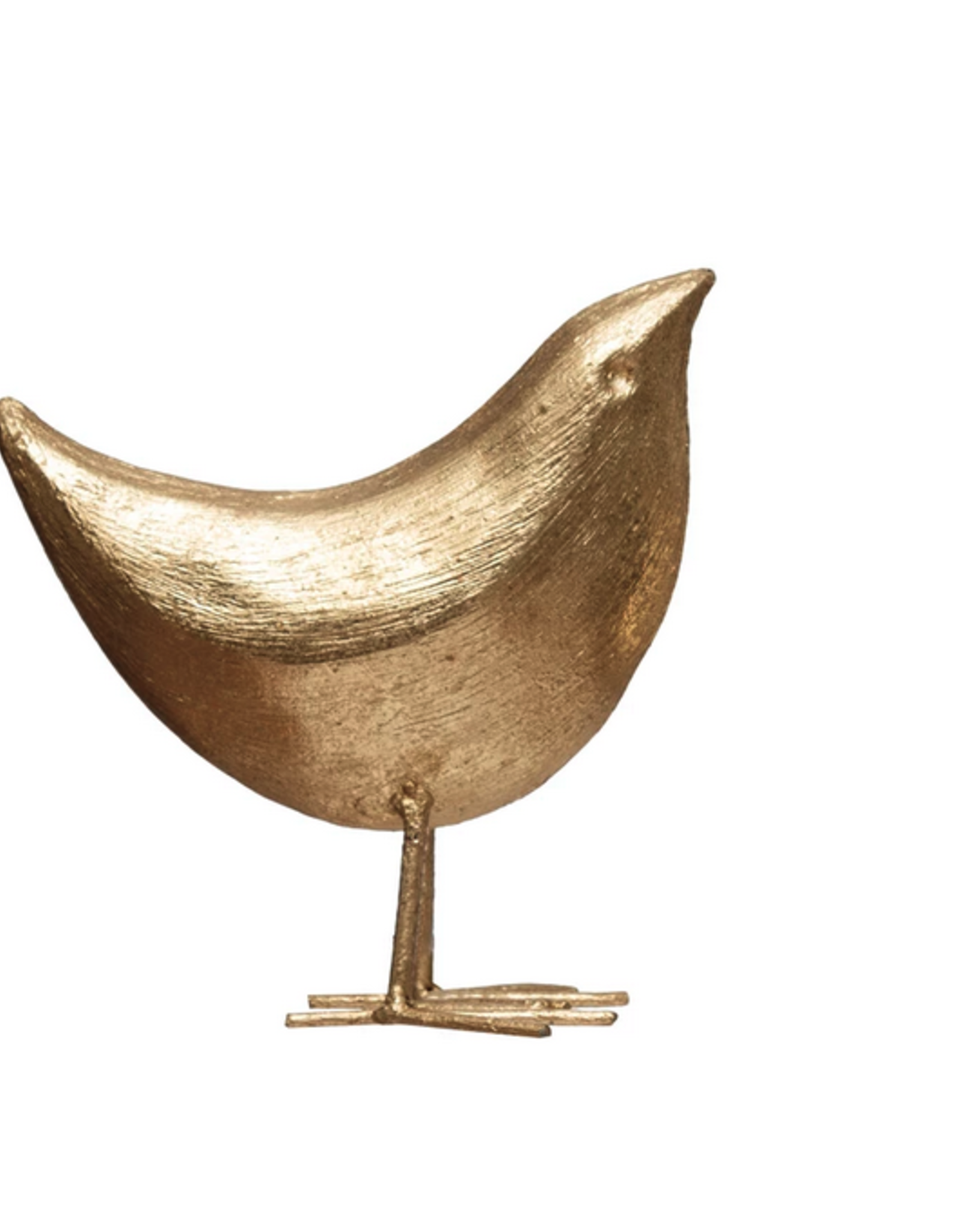 Large Gold Finish Metal Bird H6.25"