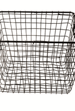 Medium Black Square Wire Basket L10" H8.5"