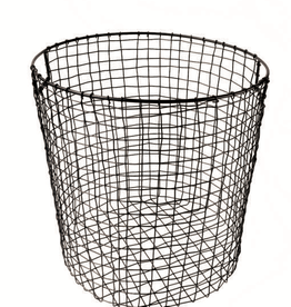 Large Black Round Wire Basket D15" H15"