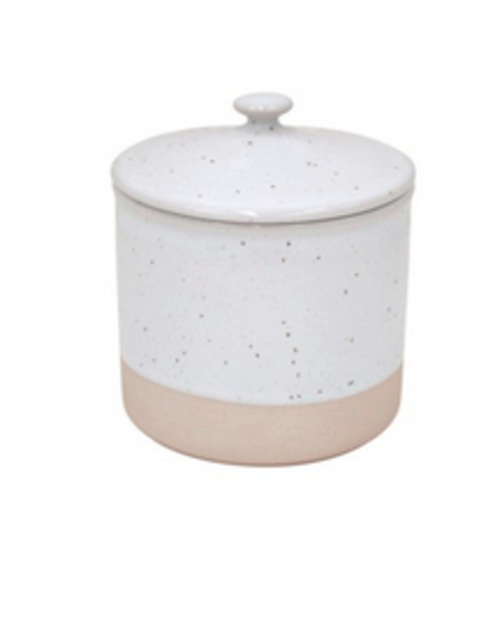 Small White Fattoria Canister D4.75" H5"