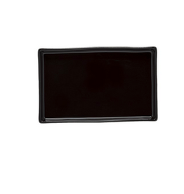 Black Lagoa Eco Gres Rectangular Tray L7.25" W4.6" H.86"