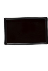 Black Lagoa Eco Gres Rectangular Tray L7.25" W4.6" H.86"