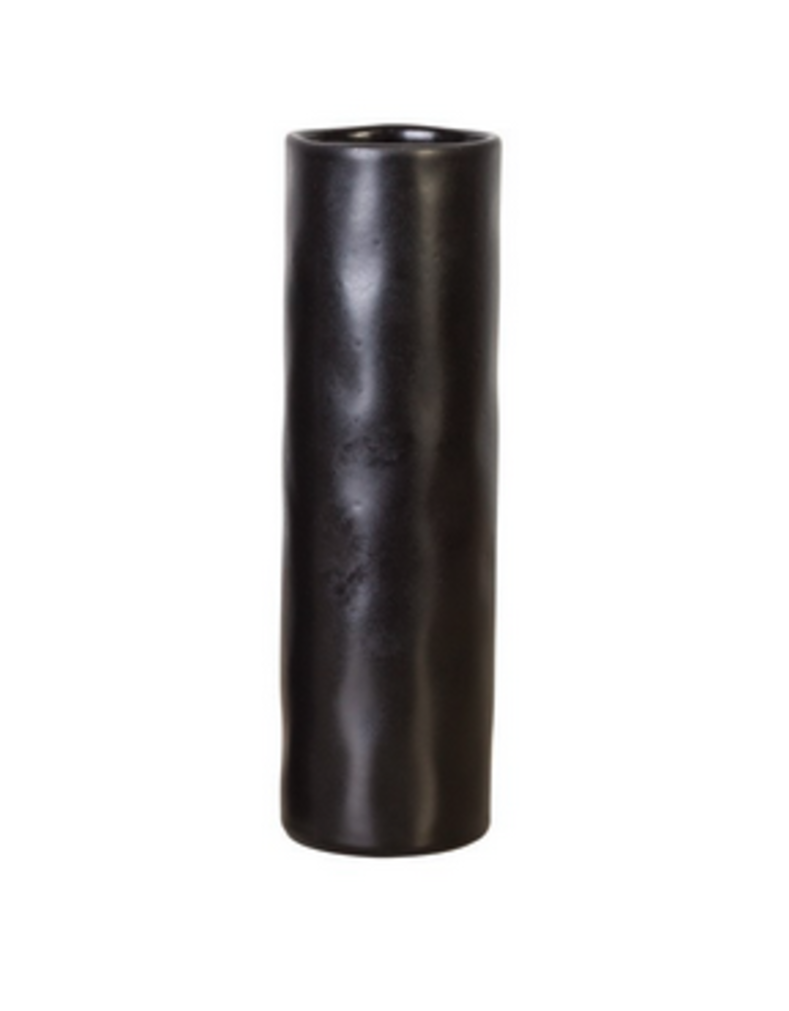 Large Black Le Jardin Cylinder Vase H12"