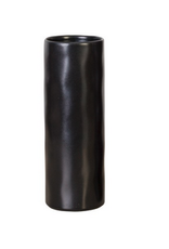 Small Black Le Jardin Cylinder Vase H10"