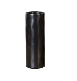 Small Black Le Jardin Cylinder Vase H10"