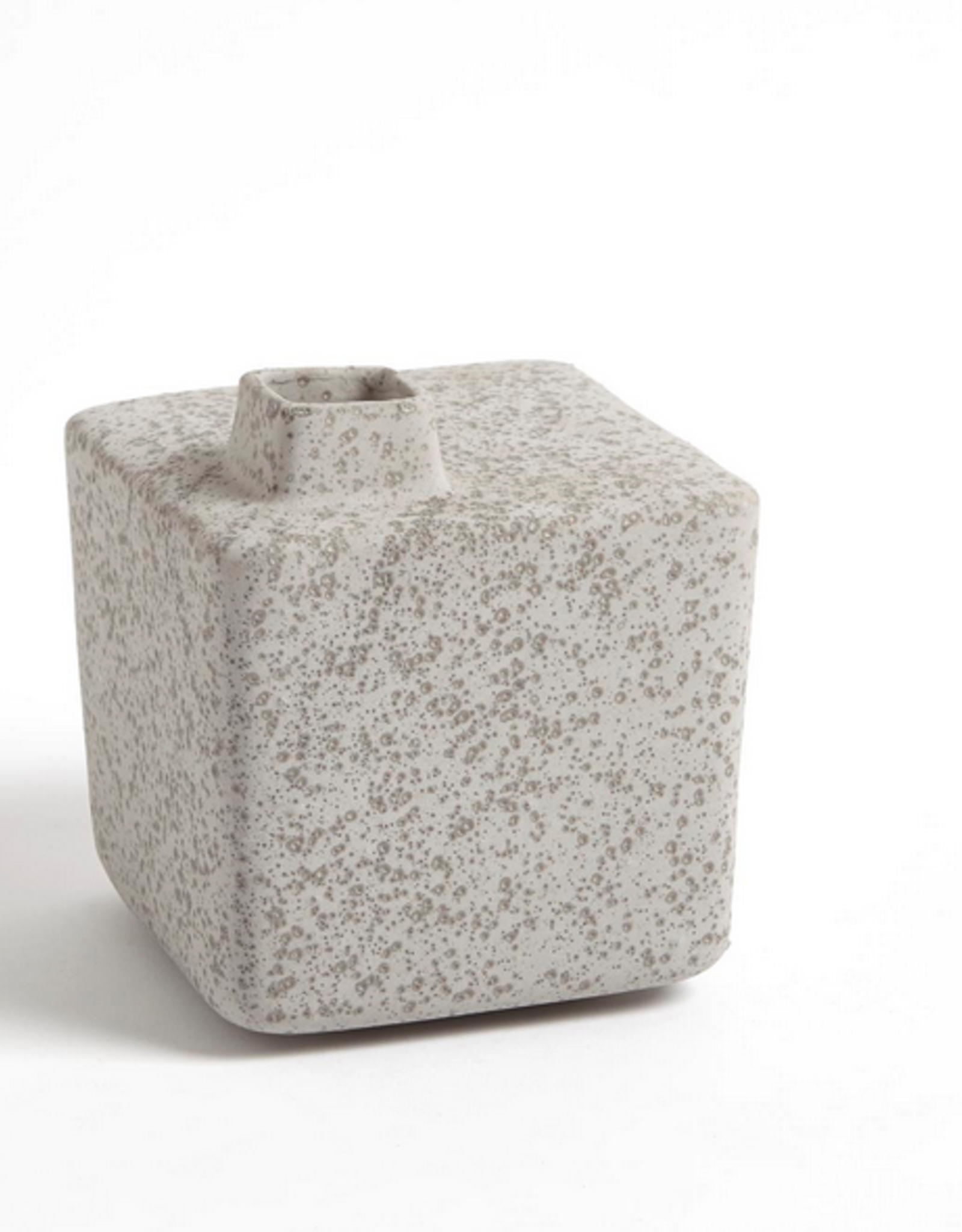 Small Grey Square Chimney Vase H5.75"