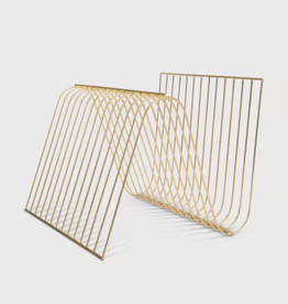 Gold Metal Sensual Magazine Holder H12" Reg $99  Now $40