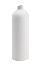 Medium White Komi Bottle Vase D3.5" H11"