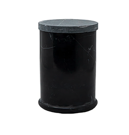 Black Marble Cotton Holder D3" H4.5"