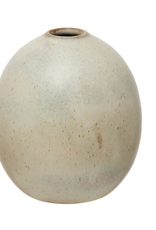 Marbled Beige Stoneware Vase D3.5" H4"