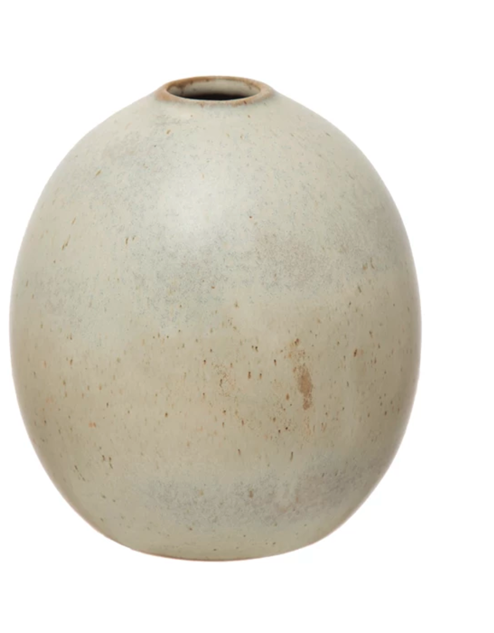 Marbled Beige Stoneware Vase D3.5" H4"