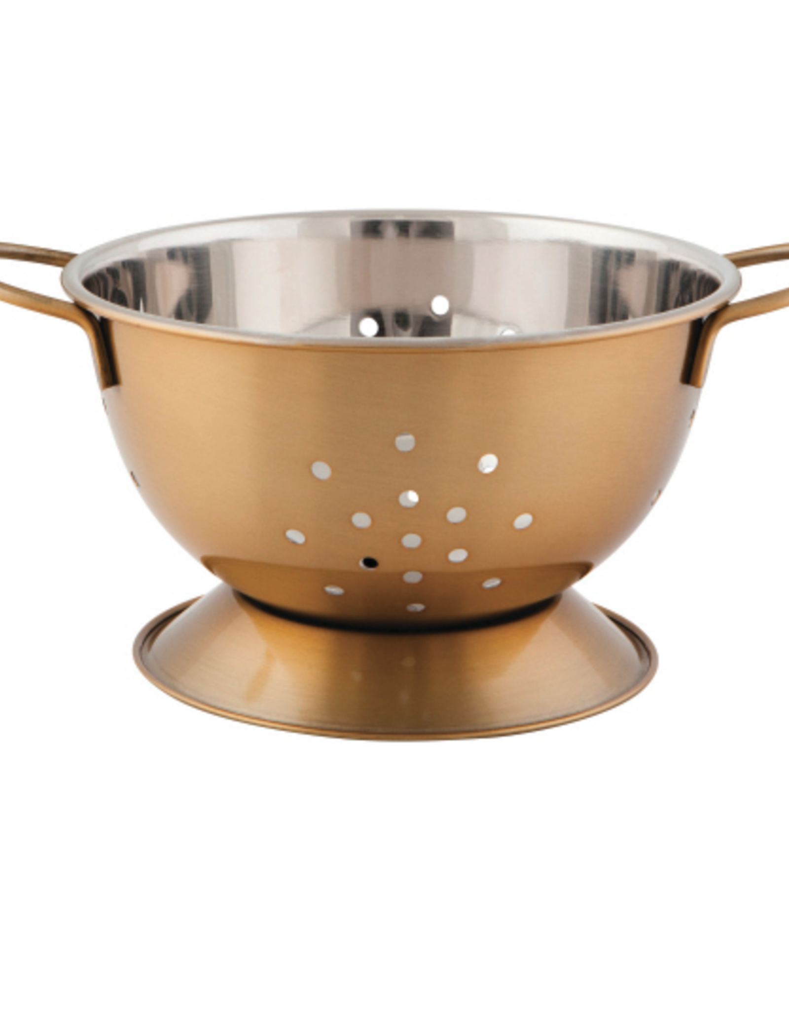 Small Gold Colander D6.5" H4"