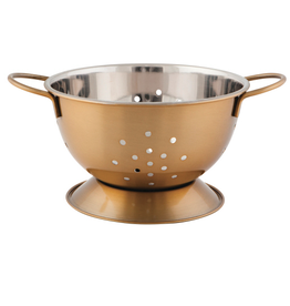 Small Gold Colander D6.5" H4"