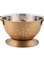 Small Gold Colander D6.5" H4"
