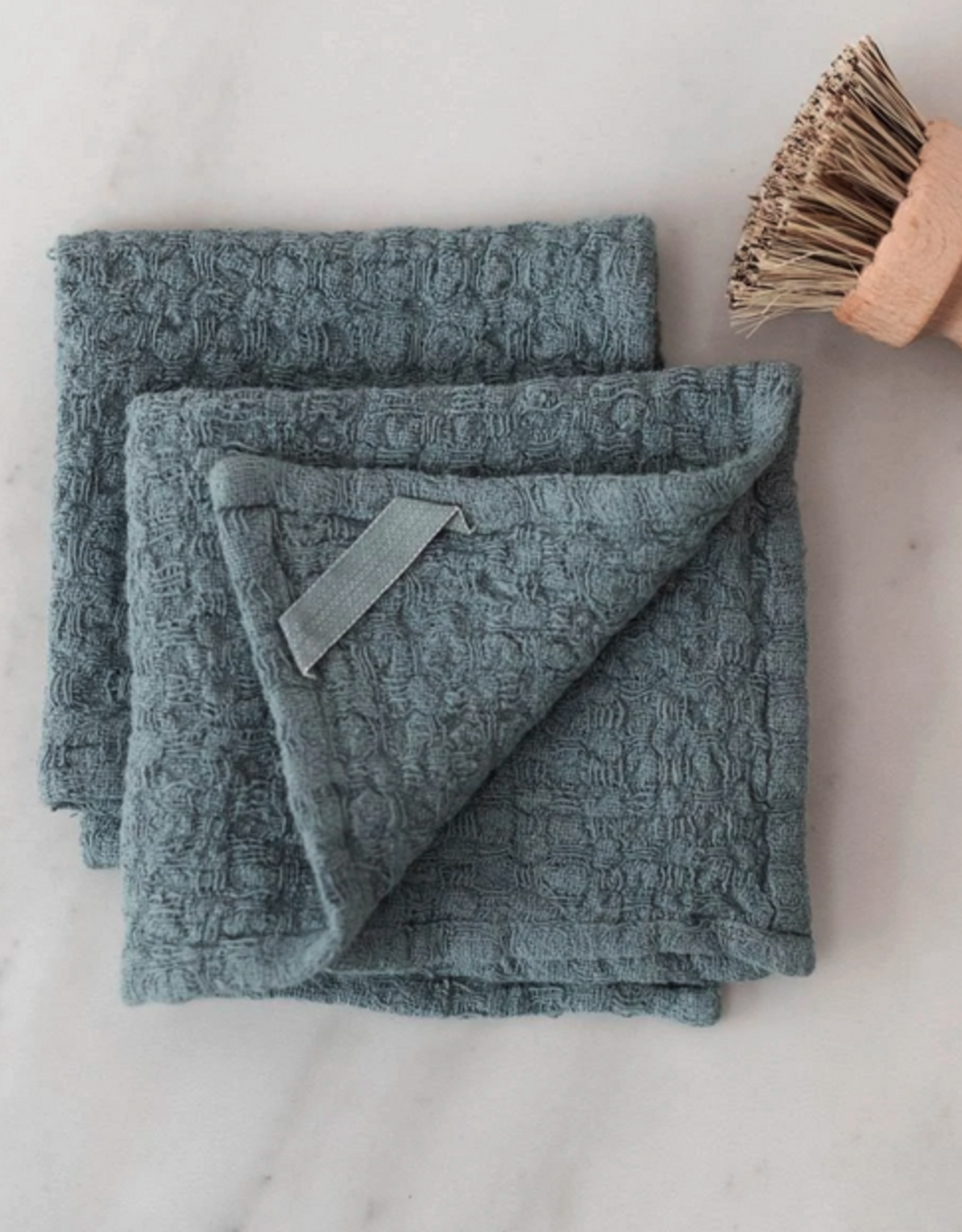 Blue Fog Linen Dishcloths L10"- Set of 2