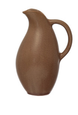 Large Brown Reactive Glaze Pitcher 44oz H9.5"