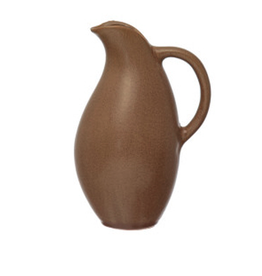 Large Brown Reactive Glaze Pitcher 44oz H9.5"