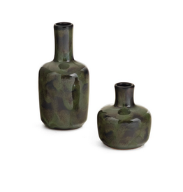 Small Douglas Abstract Green Vase D3" H3"