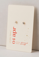 Kaleidoscope Birthstone Stud Earrings - Gold - April