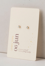 Kaleidoscope Birthstone Stud Earrings - Gold - June